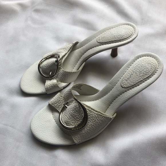 Dr. Scholl's Shoes - White heeled sandals